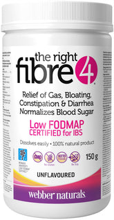 Webber Naturals Fibre4 polvo sin sabor para regularidad intestinal