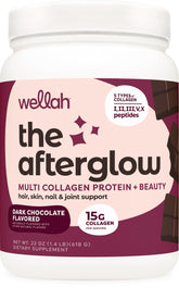 Wellah The Afterglow polvo chocolate oscuro, sabor delicioso para batidos proteínicos diarios