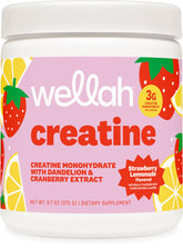 Wellah Creatine para Mujeres, frente de botella, posible apoyo a la resistencia