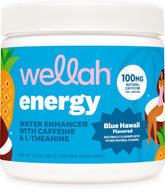 Wellah Energy Powder Blue Hawaii envase, energía para comenzar el día.