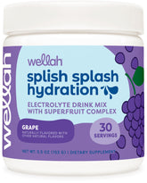 Wellah Splish Splash: botella de electrolitos uva para hidratación durante el entrenamiento