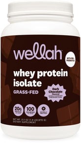 Wellah Whey Isolate Chocolate Oscuro – botella para consumo diario