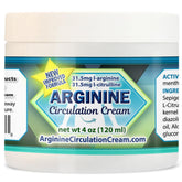 Crema Whole Family Arginina Circulation en frasco de 4 oz para relajar piernas