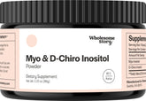 Wholesome Story Myo-Inositol y D-Chiro Inositol en polvo en bote, soporte hormonal diario