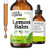 Wild & Organic Melisa Tintura Frasco: aroma suave para relajación diaria.