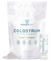 WonderCow Colostro polvo para salud intestinal y equilibrio digestivo.