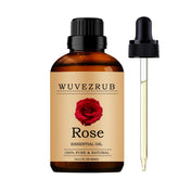 Wuvezrub Aceite de Rosa en botella de 60 ml para aromaterapia relajante.