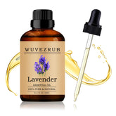 Wuvezrub Lavanda: aceite esencial en botella con gotero para aroma intenso.