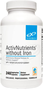 XYMOGEN ActivNutrients sin hierro, botella de 240 cápsulas para uso diario