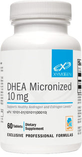XYMOGEN DHEA: botella visible para uso diario y bienestar general.