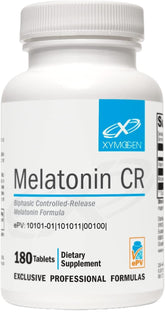 XYMOGEN Melatonina CR liberacion bifasica tabletas: posible apoyo al descanso nocturno.