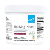 XYMOGEN OptiMag Neuro: botella cerrada para almacenamiento práctico y seguro.
