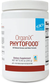 XYMOGEN OrganiX PhytoFood en bote de polvo para apoyar la salud digestiva.