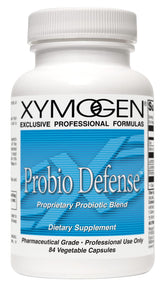 Probio Defense de XYMOGEN: cápsulas diarias para equilibrio intestinal y bienestar general.
