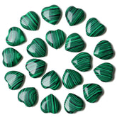 YATOJUZI Corazón de malaquita brillante, ideal para llevar en el bolsillo y energizar el día