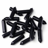 YATOJUZI obsidiana negra con puntas hexagonales para equilibrio energético y enfoque