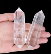 YATOJUZI varita de cristal clara con punta hexagonal para meditación