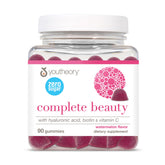 Gomitas de belleza Youtheory, empaque frontal, ideal para rutina diaria de cuidado de la piel.