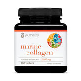 Youtheory colageno marino, tableta para articulaciones y uñas fuertes.