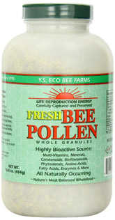 YS Eco Bee Farms Polen de abeja granulado, fuente natural de nutrientes para tus comidas.