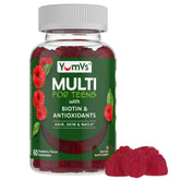 Gominolas YumVs Teen frambuesa en bote, ideal para rutina diaria.