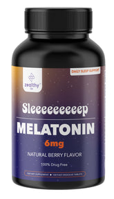 Z Zealthy Life Melatonina disolución rápida sabor frutos rojos para dormir mejor.