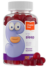 Envase Zahler Chapter One Sleep Gummies con sabor frutal para la rutina nocturna