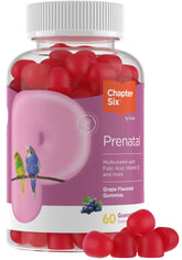 Gomitas Zahler Prenatales Uva en envase, sabor agradable para consumo diario.