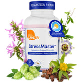 Zahler StressMaster, botella frente, promueve calma natural para el día a día