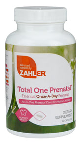 Zahler Total One Prenatal: caja visible, uso diario durante el embarazo.