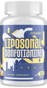 Zaigon Benfotiamina en botella, posible apoyo a la energía diaria.