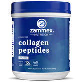 Zammex Colágeno en polvo sin sabor en frasco, mezcla fácil para piel saludable