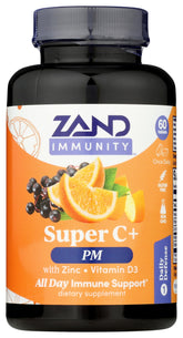 Zand Immunity Super C+ PM en botella, apoyo nocturno para defensas.