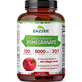 Zazzee granada extracto 20:1 en cápsulas veganas para antioxidantes.