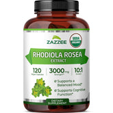 Rhodiola Zazzee: extracto 10x en botella para mayor potencia