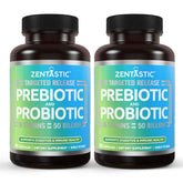 Zentastic Probiotics cápsulas vegetales para equilibrio intestinal diario.