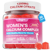 Gominolas Zetelixia calcio para mujeres, sabor fresa, envase práctico, apoyo óseo diario.