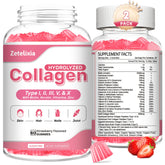 Gominolas de colágeno Zetelixia en botella para ingesta diaria conveniente.