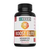 Zhou Boost Elite: botella de cápsulas lista para energía diaria.
