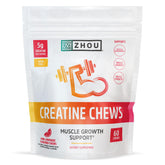 ZHOU Creatina Monohidrato en gomitas, empaque rosa limón, ideal para entrenamientos intensos