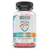 Gomitas Zhou Screen Eyes en frasco frontal, sabor mango para uso diario.
