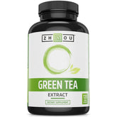 ZHOU te verde extracto cápsulas en bote, impulso suave de energía para la mañana.