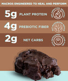 100Cal barra chocolate brownie, opción vegana y libre de gluten para la salud intestinal.