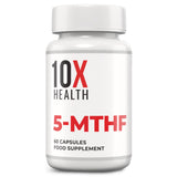 10X Health System botella 5-MTHF folato metilado para absorción mejorada