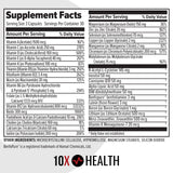 5-MTHF metilado en 10X Health System para soporte nutricional diario.