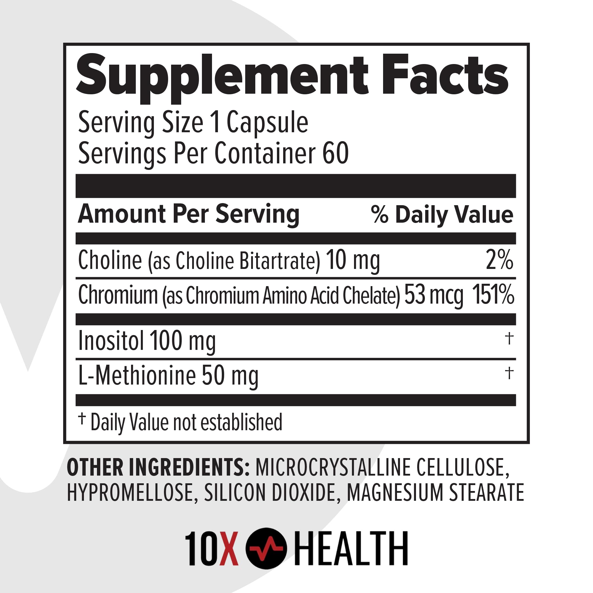 Dosis diaria de cápsulas de 10X Health System