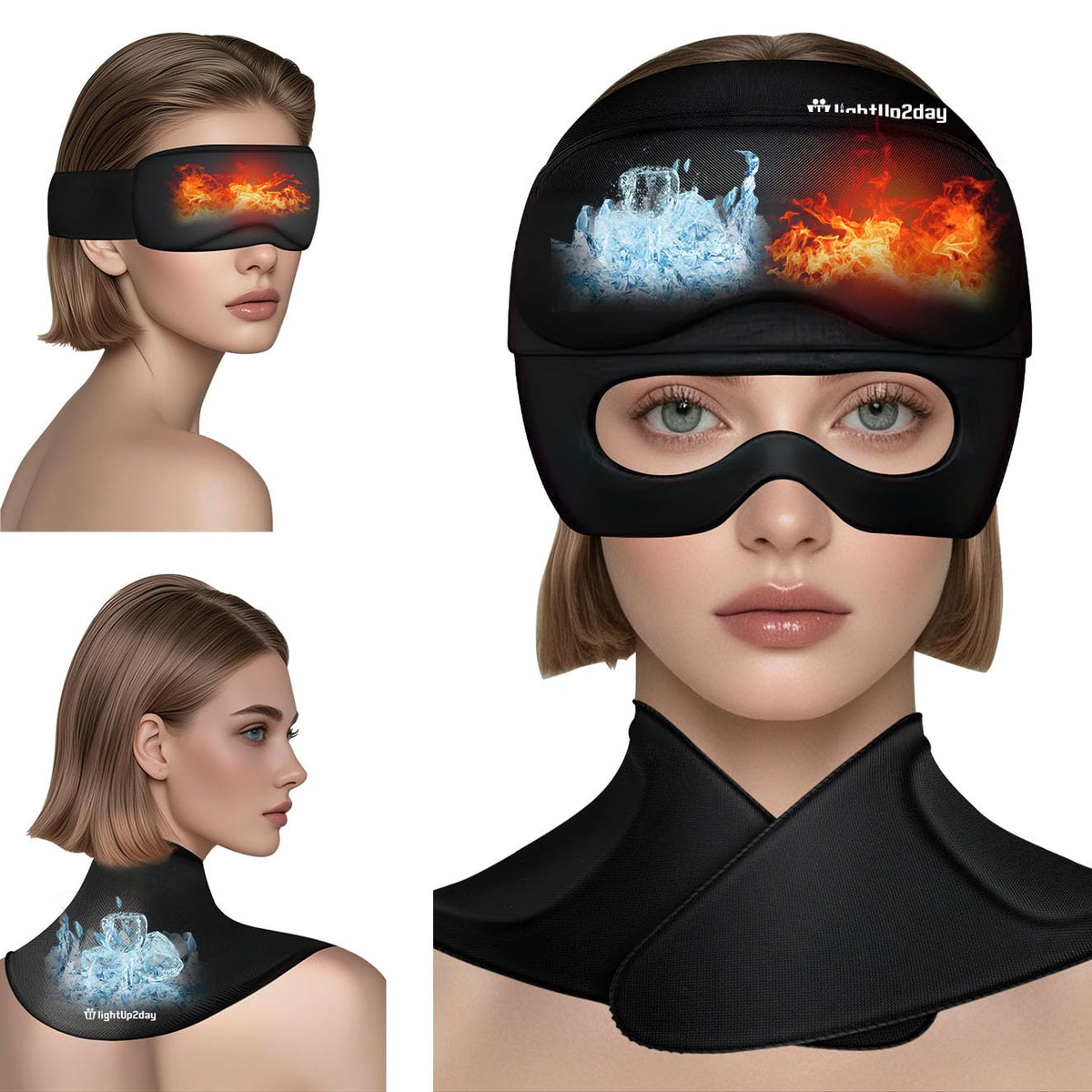 Gorro migraña frío de 11ghtup2day para alivio rápido del dolor de cabeza
