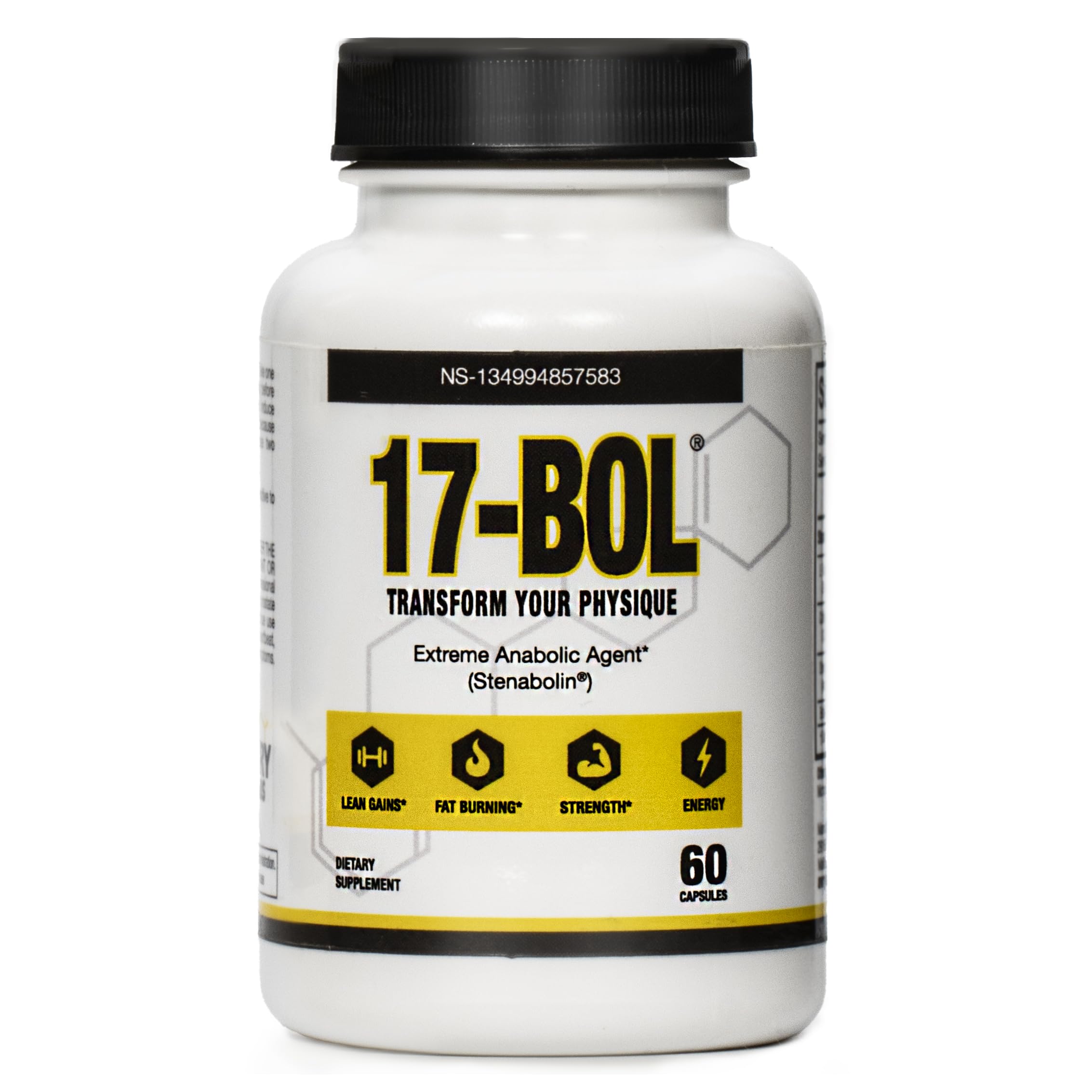 Frente del bote 17-BOL de Avry Labs para iniciar tu entrenamiento