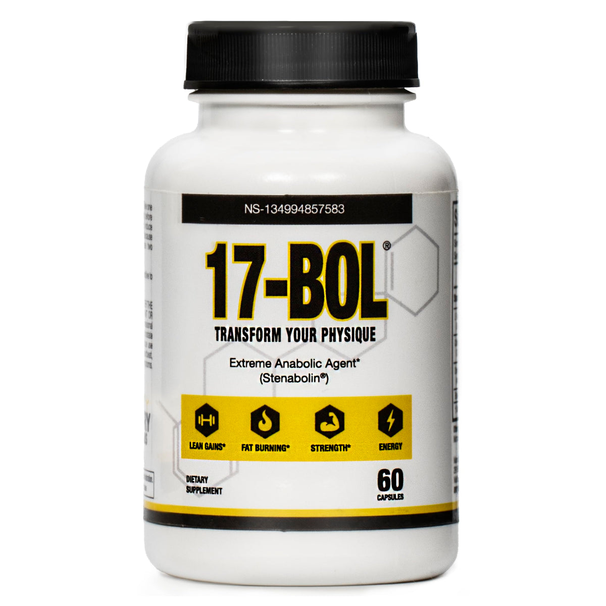 Frente del bote 17-BOL de Avry Labs para iniciar tu entrenamiento
