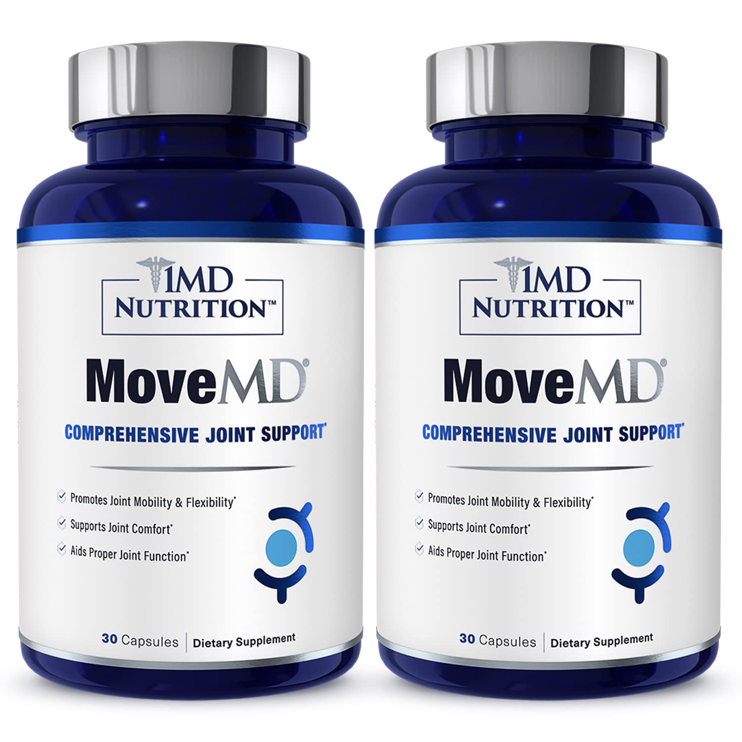 MoveMD 1MD Nutrition cápsulas 2-pack frente: apoyo a la movilidad